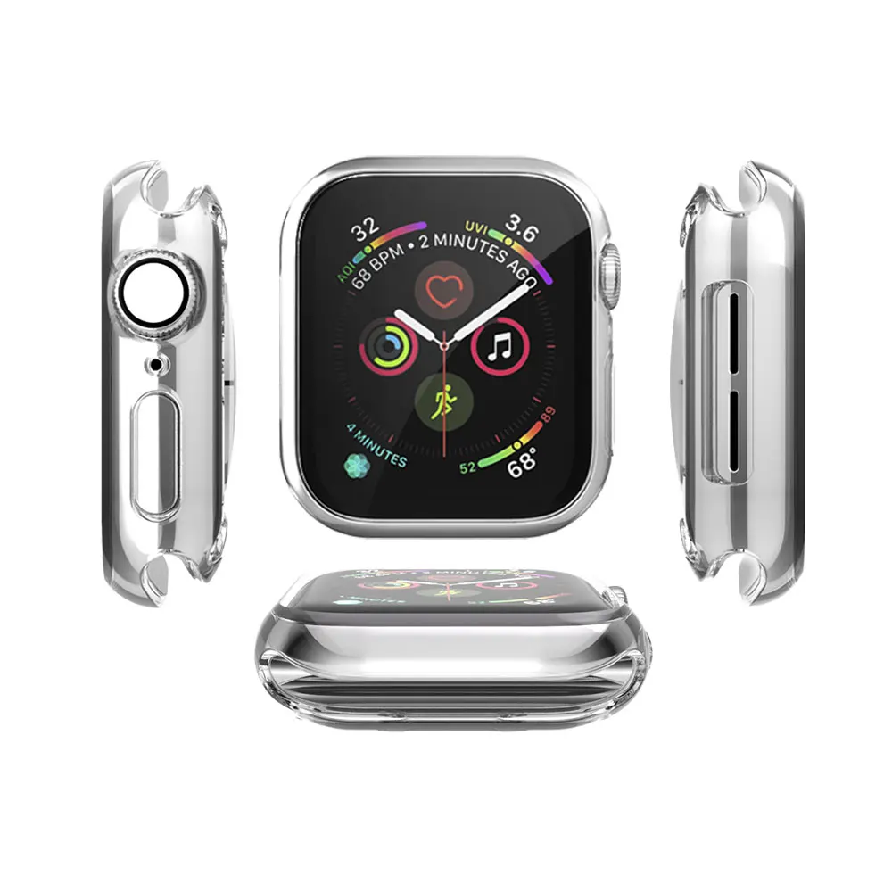 Защитный силиконовый чехол для Apple Watch 5 4 3 band 44 мм 40 42 38 мм|Защита экрана часов| |