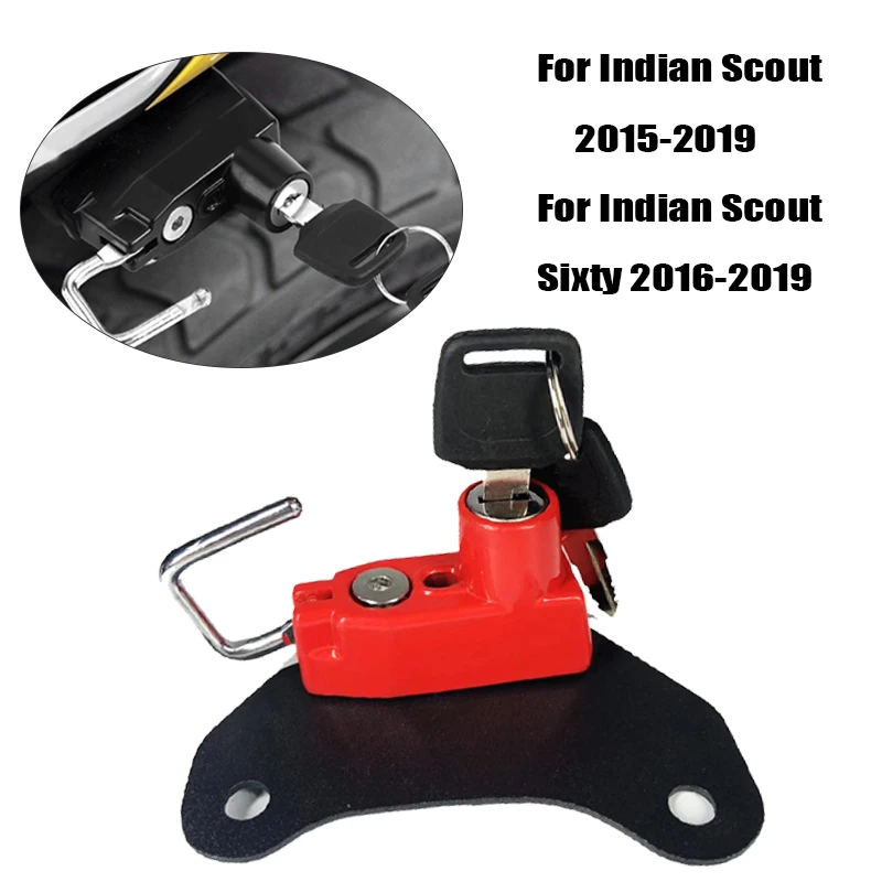 

Motorcycle Helmet Lock Side Anti-theft Security with 2 Keys fit For Indian Scout/ Scout Sixty 2015-2019 2016 2017 2018 2019