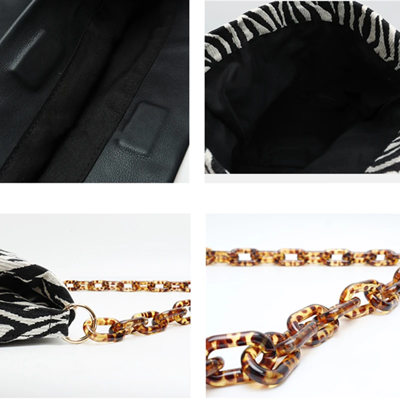 

Zebra Pattern Flap Bag for Women 2021 New Fashion Single Shoulder Messenger Chain Bags Ladies Satcheles Channels Handbags Bolsa