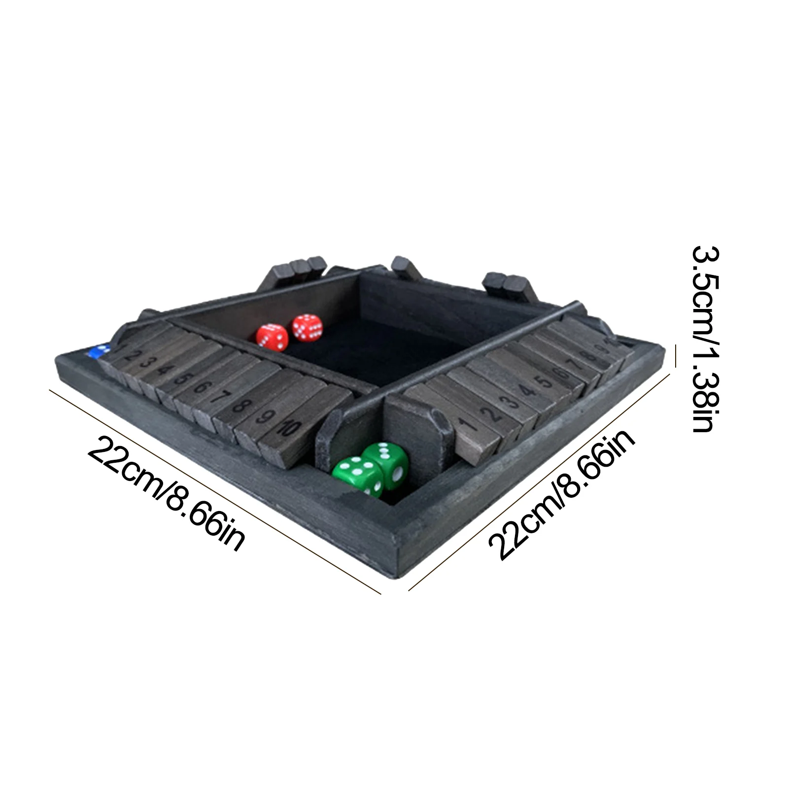

4 Players Digital Puzzle Board Game Shut The Box Game Set Number Drinking Games For Friends/Family Wooden Number Board Game