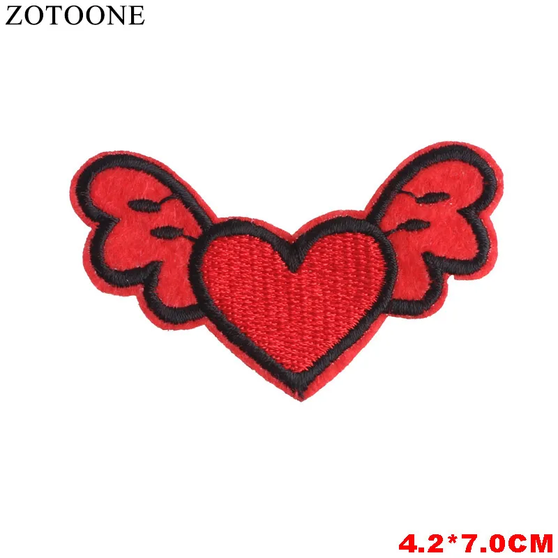 Нашивки ZOTOOON в виде любящего сердца радужные полосы термоклейкие нашивки для