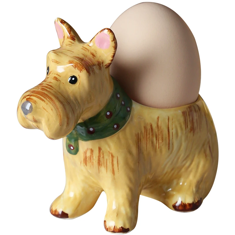 ceramic egg holder creativity soft boiled egg cups holder stander dog shaped egg stand storage dishwasher safe kitchen gadgets free global shipping