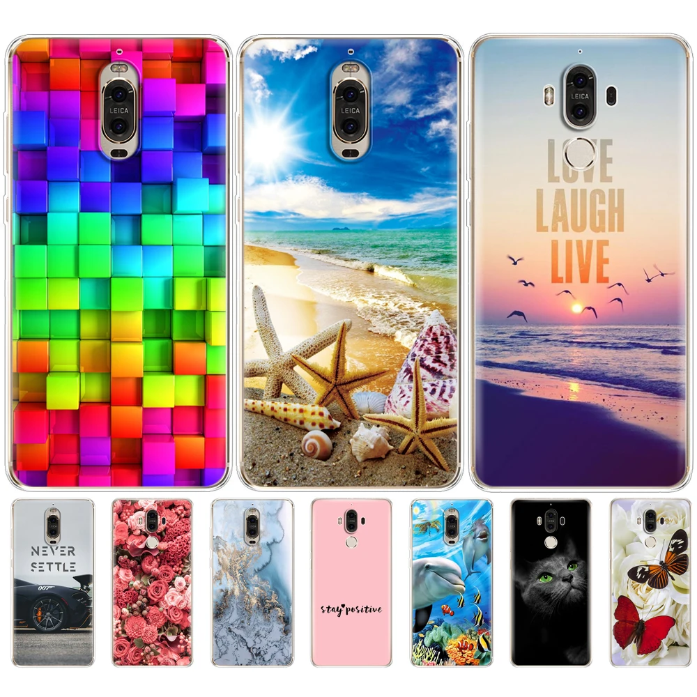 Силиконовый чехол для Huawei Mate 9 мягкий из ТПУ задняя крышка телефона huawei pro Кожаные