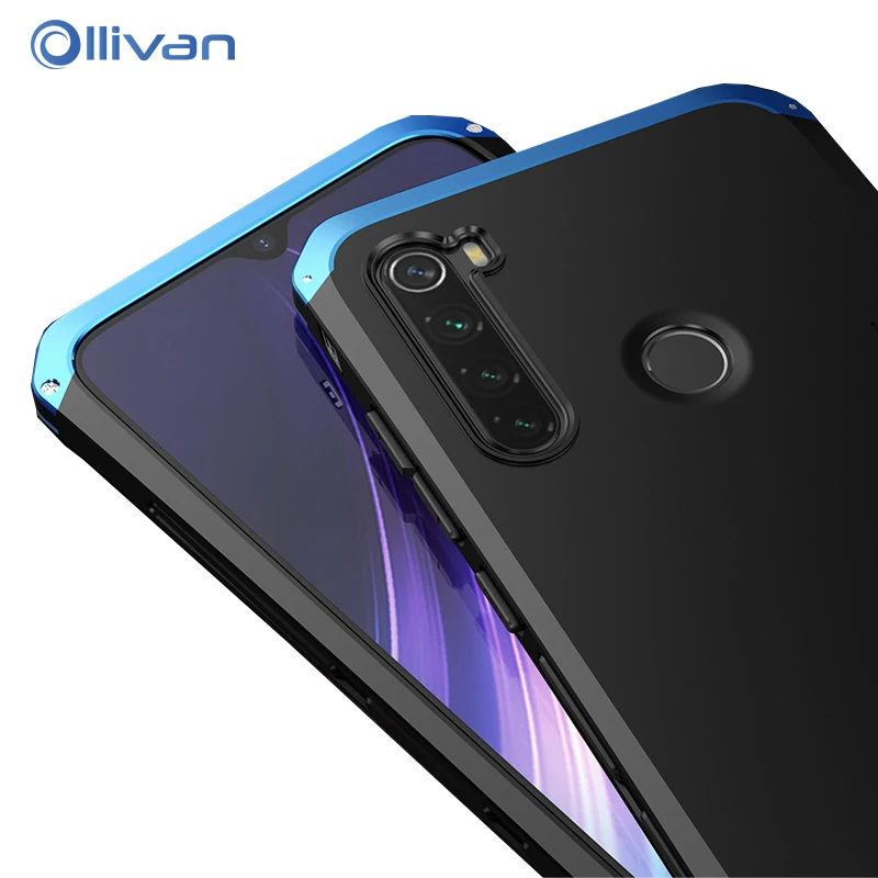 Металлический чехол для XiaoMi RedMi Note 8 жесткая сверхпрочная алюминиевая рамка Note8