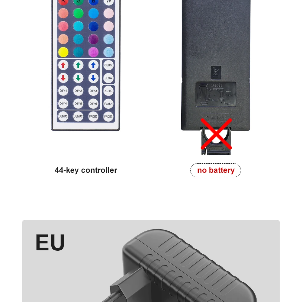 RiRi won SMD5050 RGB светодиодный светильник 5 м 10 м 30 светодиодный s/M DC 12 В лента Диодная Гибкая Водонепроницаемая 44 кнопки контроллер адаптер