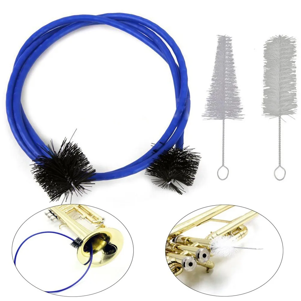 

Professional Trumpet Care Set 3pcs Cleaning Brush Maintenance Kit S/L Diameter Brush Extension Brushs Cleaning Kit For Trumpet