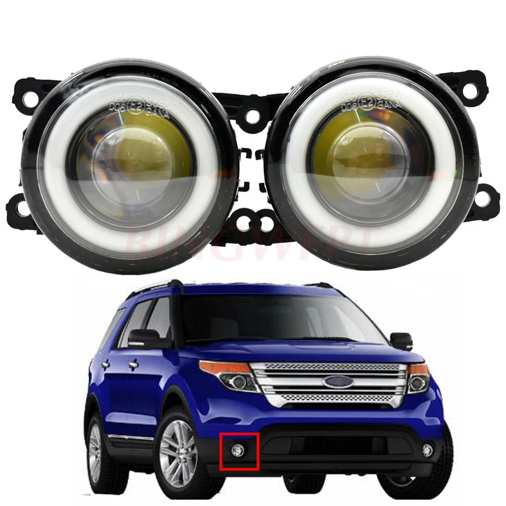 2 шт. светодиодный противотуманный светильник 3000LM ангельские глазки DRL Дневной