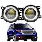 2 шт. светодиодный противотуманный светильник 3000LM ангельские глазки DRL Дневной ходовой светильник для Focus Fiesta Ranger C-Max Transit Edge Fusion EcoSport Tourneo