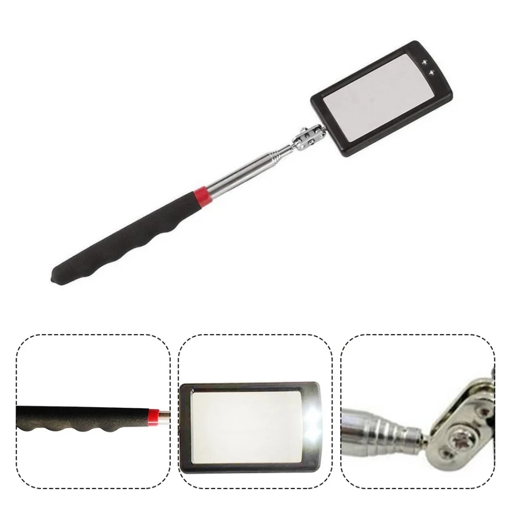 

Telescoping Inspection Round Mirror automotive Extending Car Angle View Pen tool
