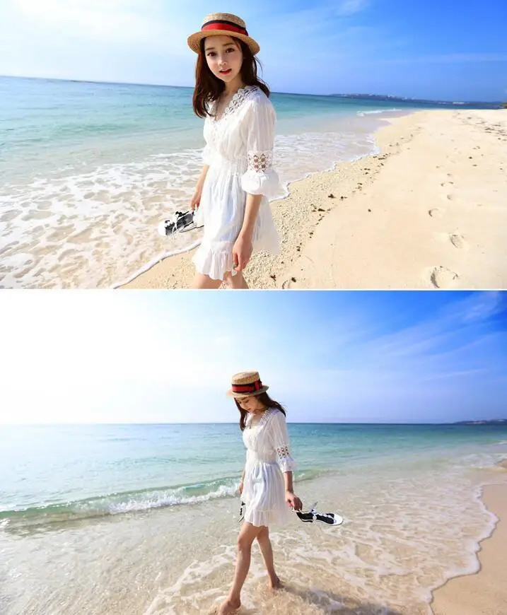 

Beach skirt summer seaside skirt short skirt dress island holiday skirt