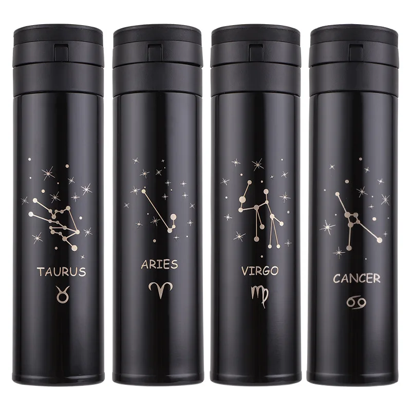 

12 Constellations Stainless Steel Thermos Water Bottle Vacuum Flasks Thermoses Coffee Cup Christmas Gifts