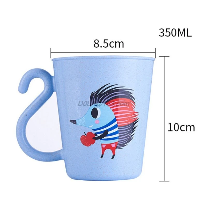 Симпатичная пластиковая мультяшная чашка для молока и кофе детская мытья