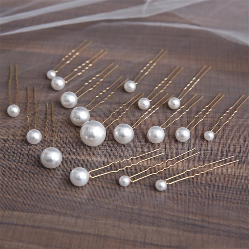 Gold Color Pearl Wedding Hair Combs Hair Accessories for Women Head Ornaments Jewelry Bridal Headpiece Hairstyle Design Tools images - 6