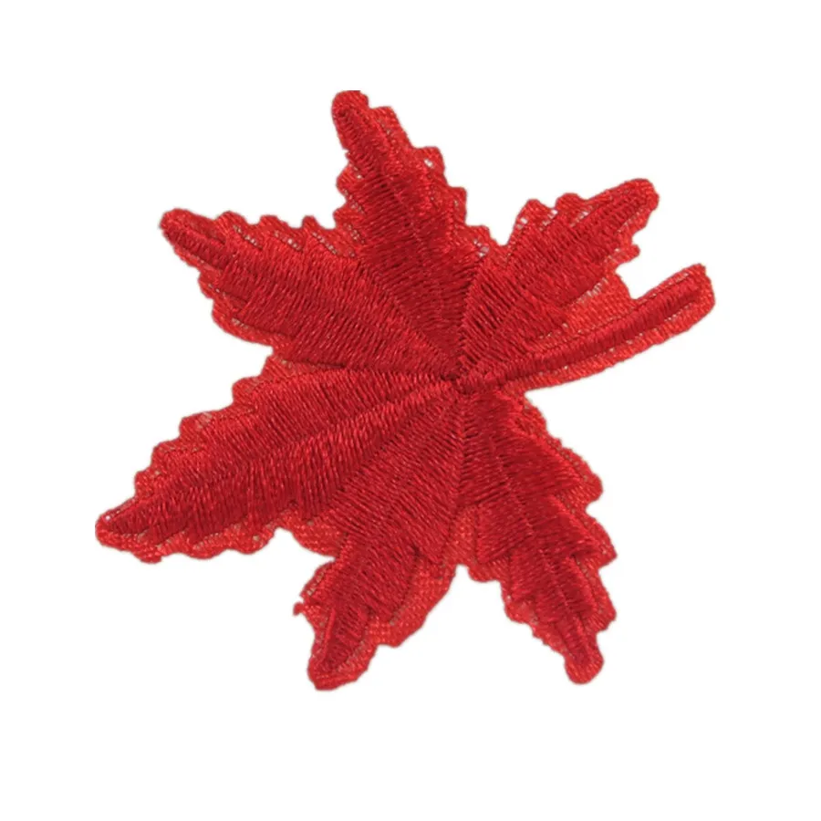 

Embroidered Maple Leaf Hotel Hole Covering Applique down Jacket Repair Patch Sticker Wholesale Embroidered Cloth Stickers