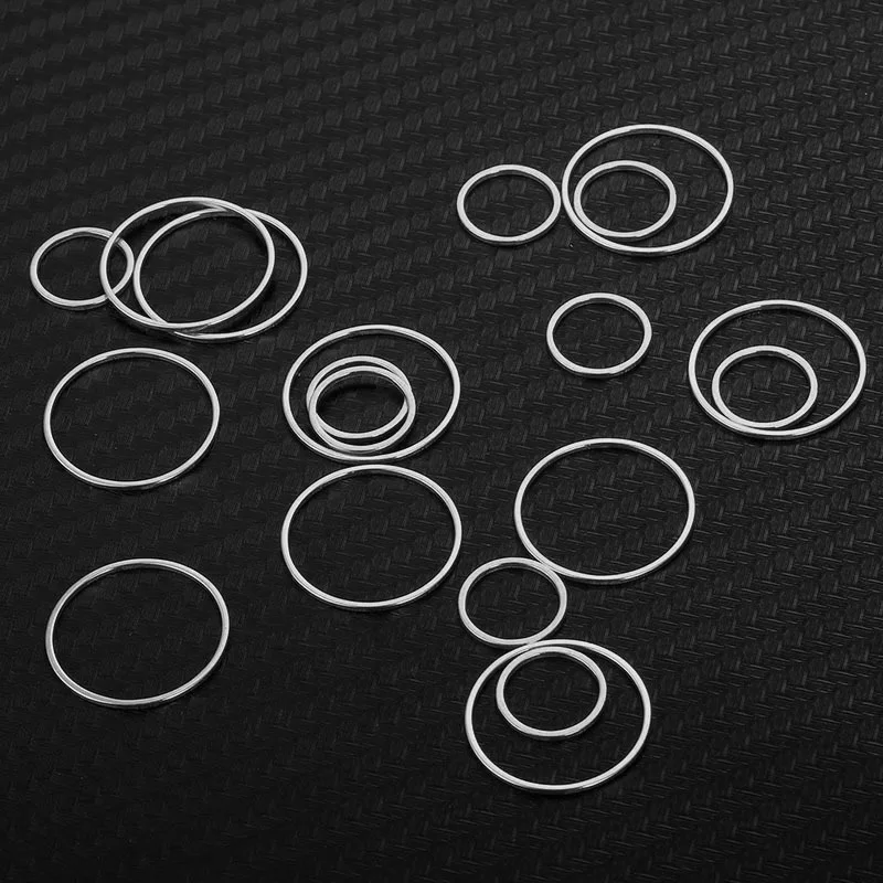 

10Pcs/lot Polished Stainless Steel Round Circle Charm Pendants Geometry Ring Charms Fit DIY Necklace Jewelry Making Accessories