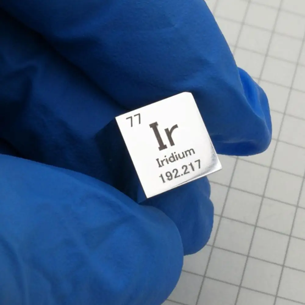 Зеркальный полированный двусторонний металлический Иридиевый куб 10X10X10 мм с