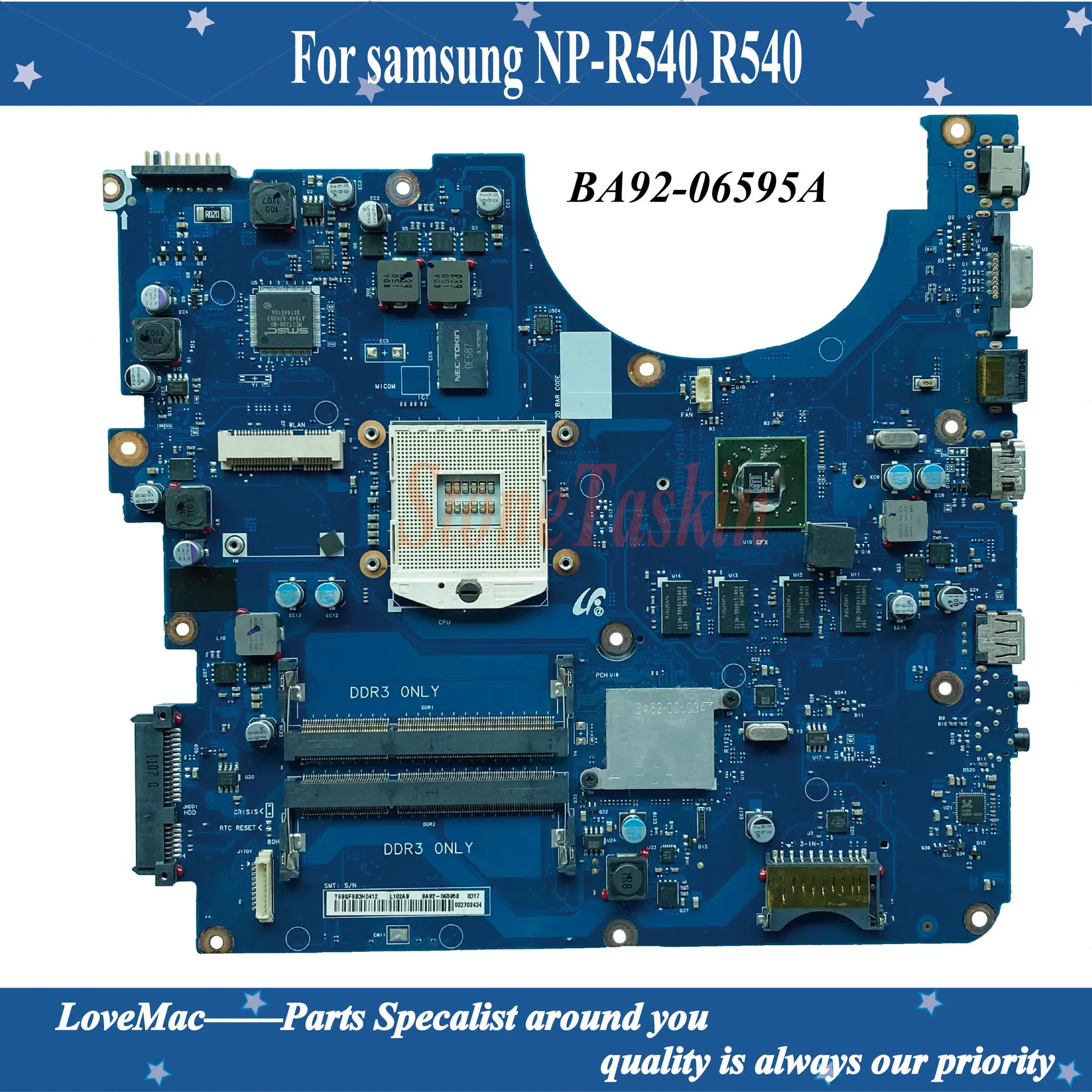 Высокое качество BA92 07470A 07471A 06621A 06595A основная плата для samsung NP R540 Материнская