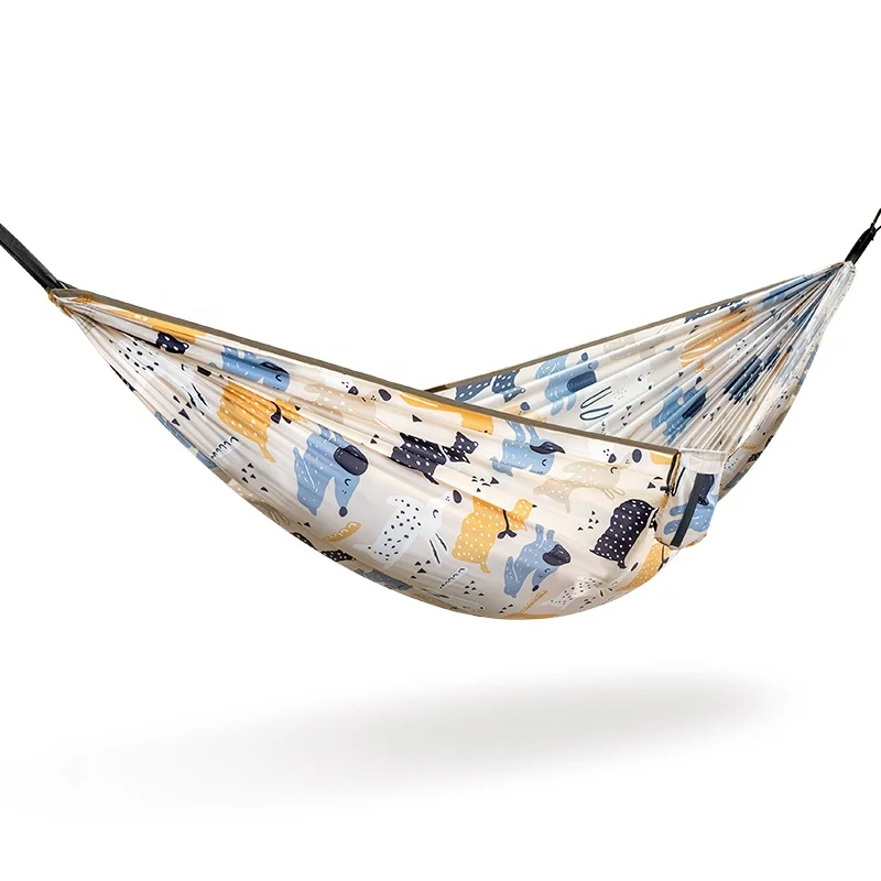 

Naturehike Parent-child Outdoor Wing Camping Hammock Widening Family Camping C03 Leaf Parent-child Cute Pet Printing Hammock