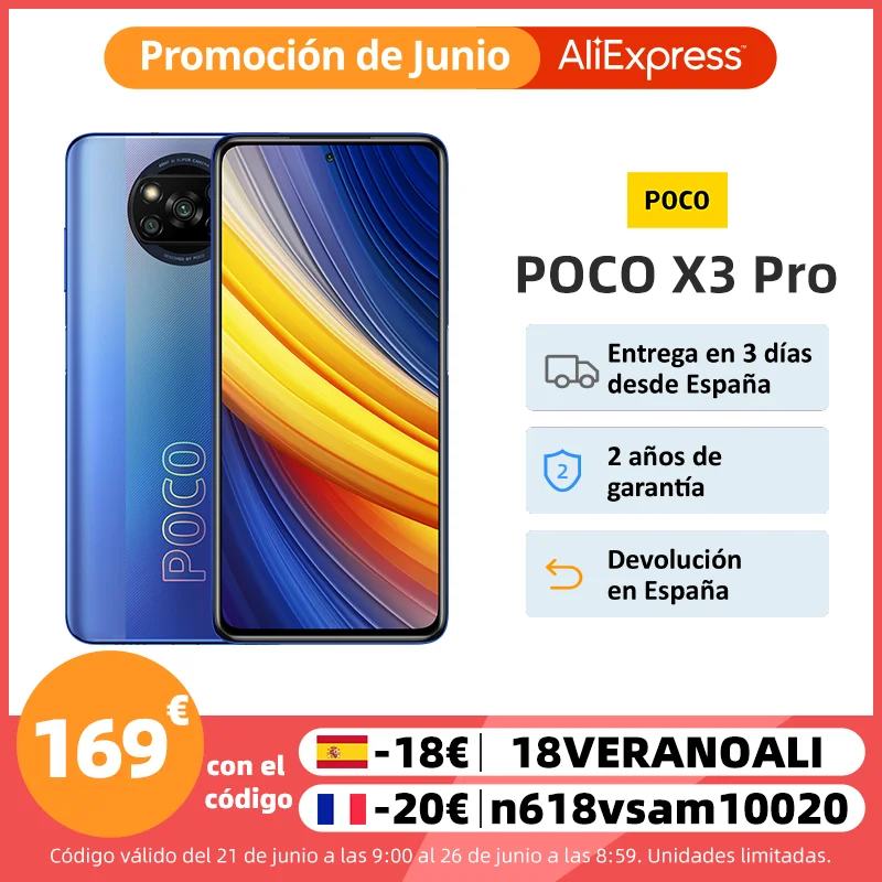 [Глобальная версия на складе] смартфон POCO X3 Pro NFC Snapdragon 860 6 67 дюйма 120 Гц DotDisplay 5160 мАч