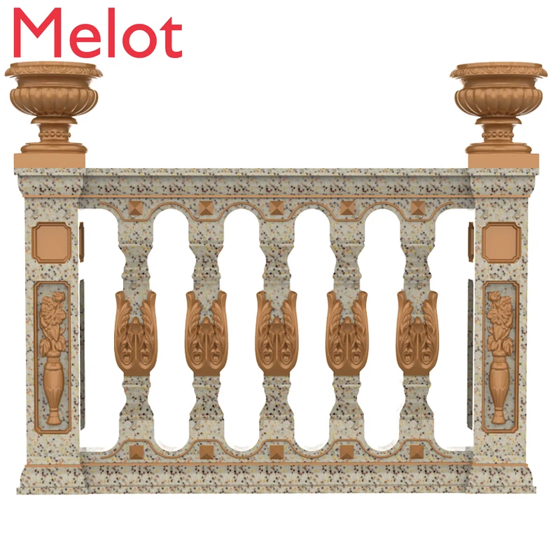 Molde de Pilar romano de cemento, columna de florero fundido en su lugar, barandilla de riel de balc&oacute;n, reposabrazos de estilo europeo, alta calidad y duradero-0