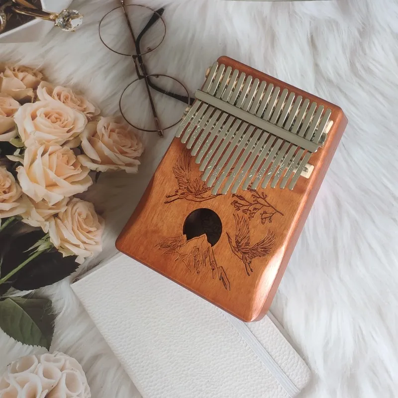 Пианино Kalimba с 17 клавишами высокое качество корпус из красного дерева акации