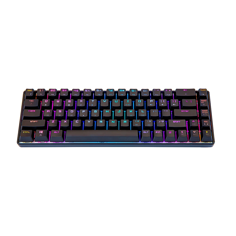 Игровая клавиатура Magic-Refiner MK14 RGB с подсветкой 68 клавиш металлическая панель