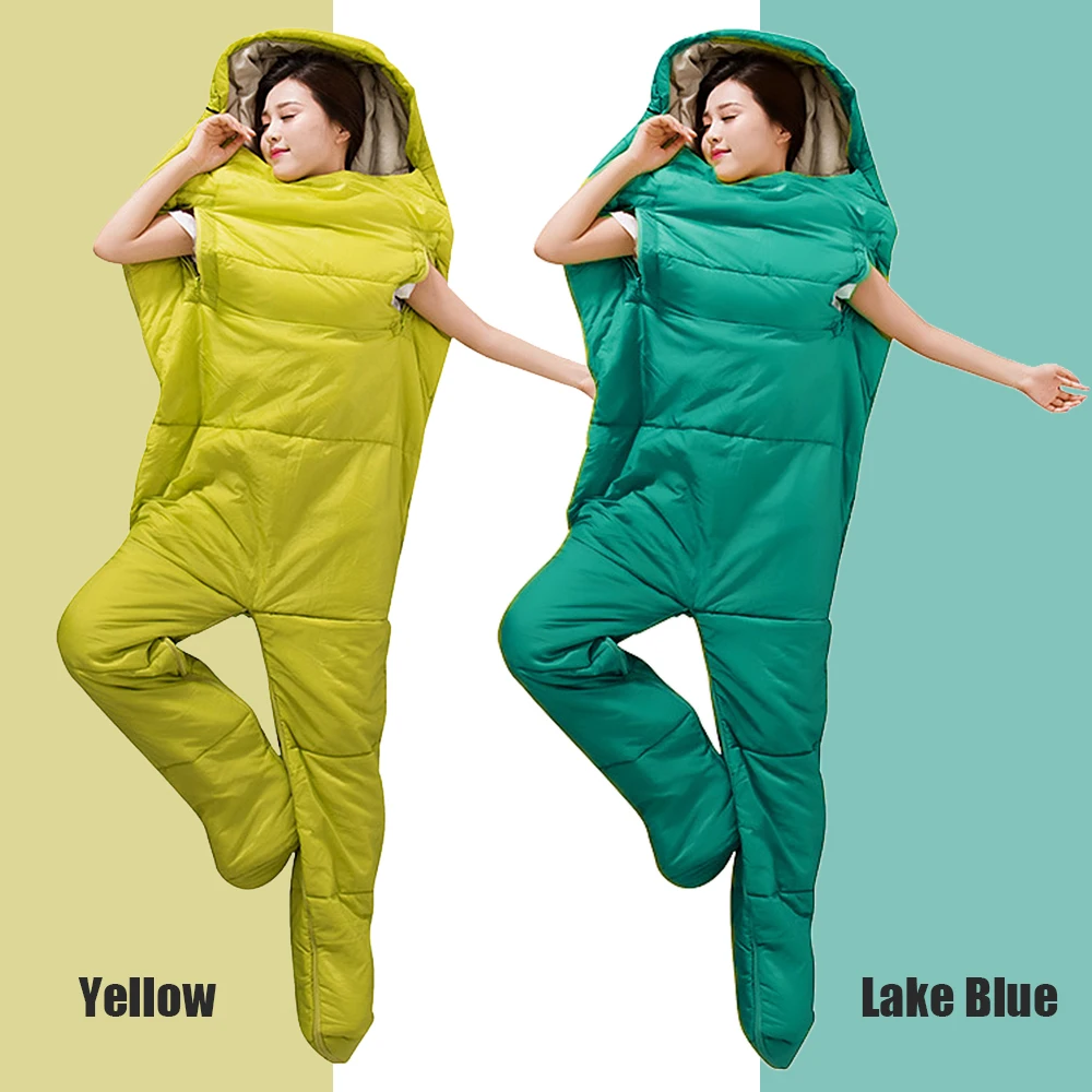 

Camping Humanoid Single Sleeping Bag Outdoor Camping Backpacking Travel Hiking Sleeping Bag with Zippered Holes for Arms