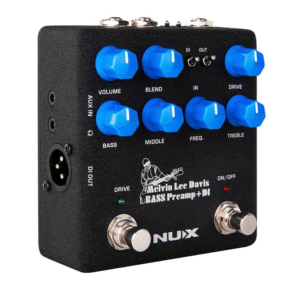 

NUX MLD Signature Bass Preamp DI Guitar Pedal Dual Switch 3-band EQ Speaker Cabinet Noise Reduction 2 in 1 Effect Guitar Parts