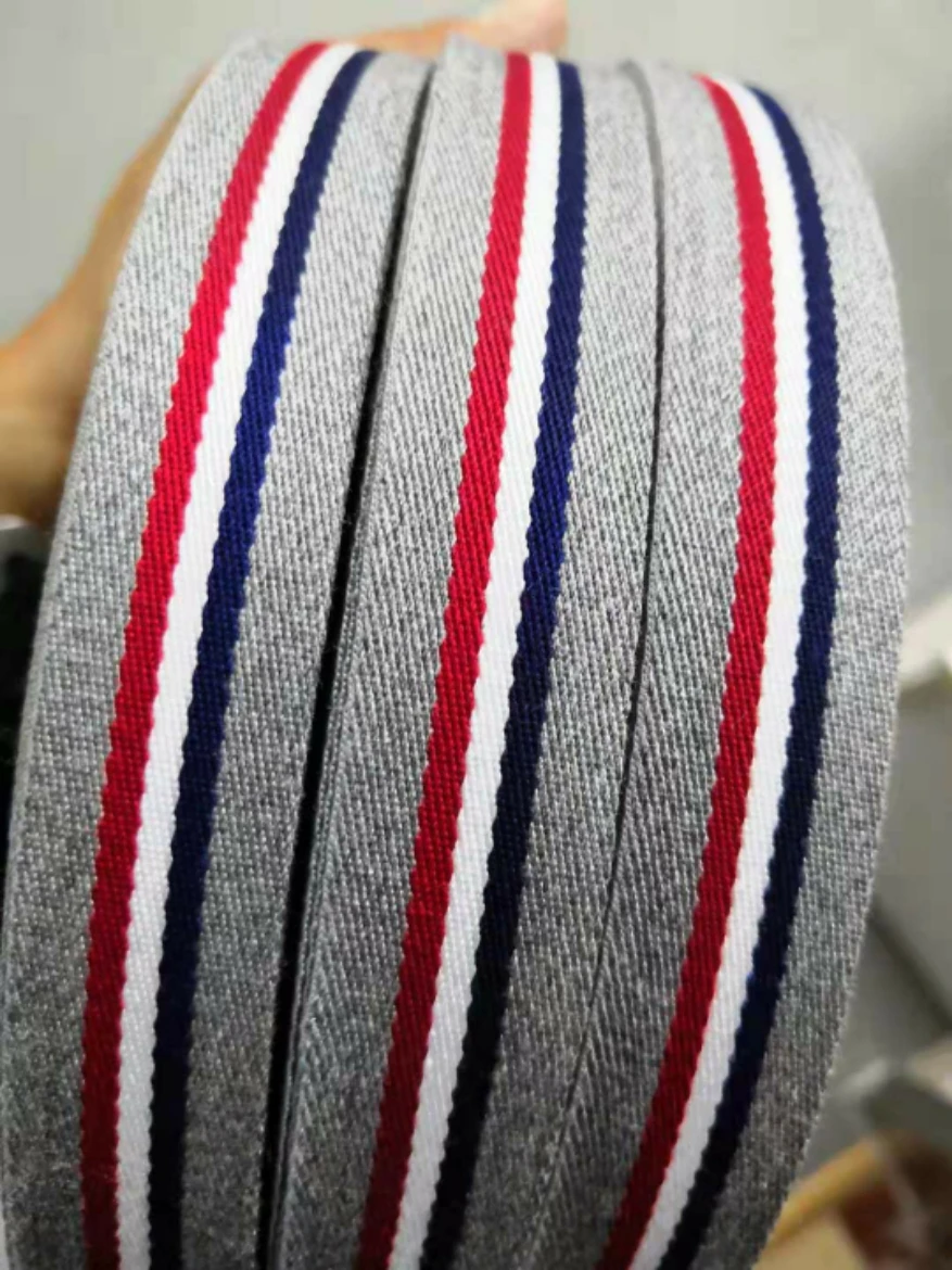

1M 1cm 2cm width Gray Stripe Strap Ribbon Cable Webbing Straps Handband Flat Stain Belt Handmade Cloth Hat Sewing Accessories