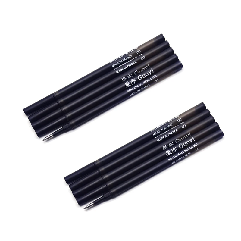 10 Black Gel refills Guoyi Z318 Ретро Роскошная металлическая гелевая ручка канцелярские принадлежности для офиса и обучения школьные канцелярские принадлежности подарок Отель Шариковая ручка для делового письма - Цвет: 10 Black Gel refills