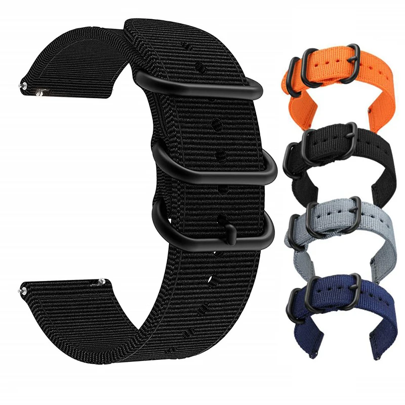 

20mm 22mm Sport Nylon Strap for Samsung Galaxy Watch Active 2 Band 44mm 40mm Bracelet for Galaxy 46mm 42mm Gear S3 S2 Watchband