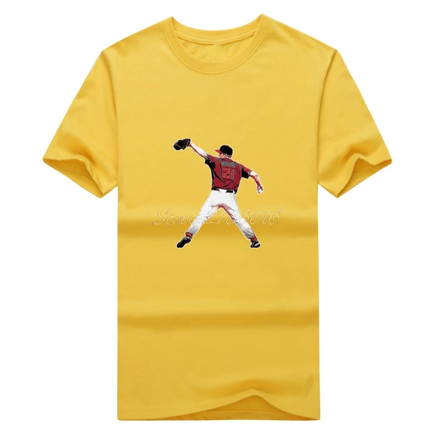 

Men #21 Zack Greinke Retro T-shirt Clothes T Shirt Men's for fans gift o-neck tee W0313037