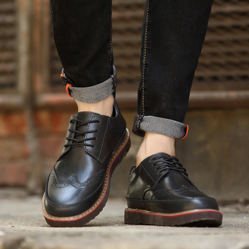 

New Men Shoes Genuine Leather Business Formal Dresses Shoes Fashion Casual Natural Wedding Shoes Comfortable Breathable Fashion