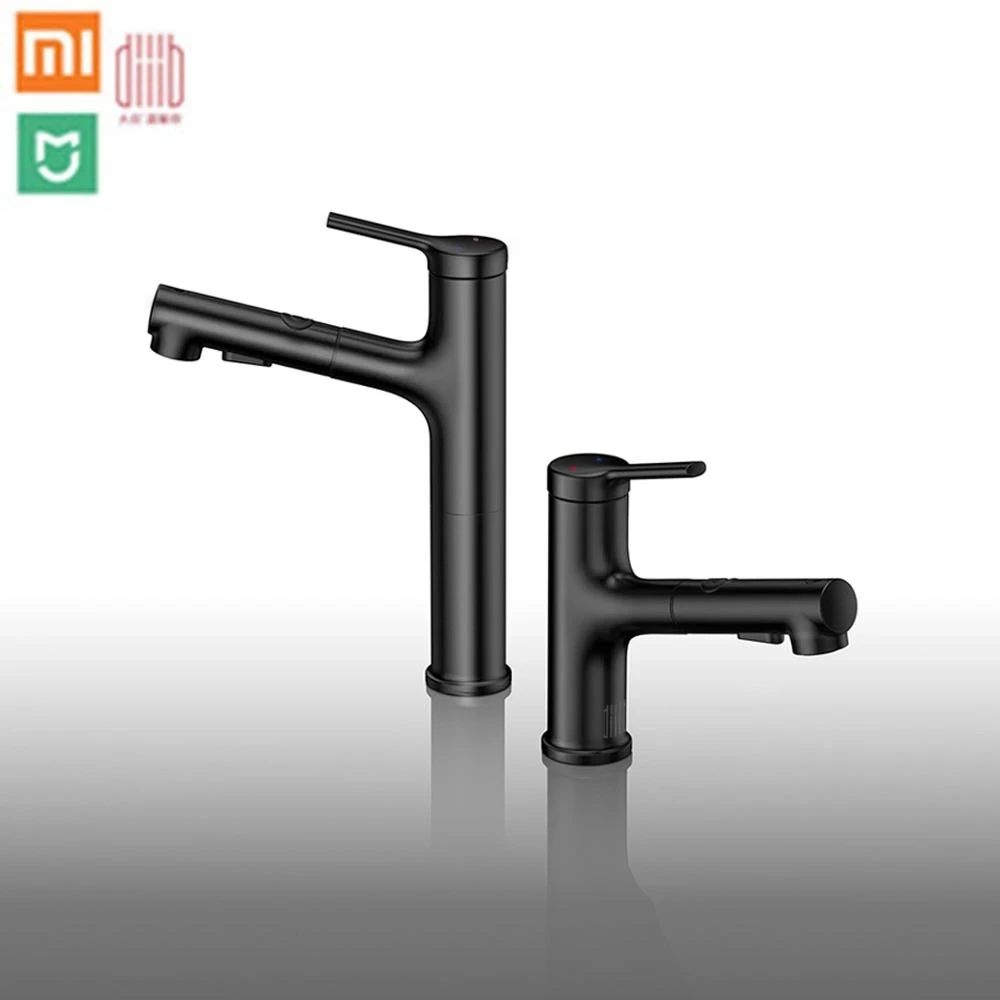 

XiaoMi Diiib Bathroom Basin Sink Faucet Pull Rinser Sprayer Gargle Brushing Tap Black Kitchen Faucet From Youpin