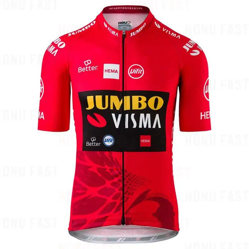 Men JUMBO VISMA Cycling Jersey Summer MTB Cycling Short Sleeves Bike Cycling Clothing Camisa Ciclismo Masculina Maillot Ciclismo