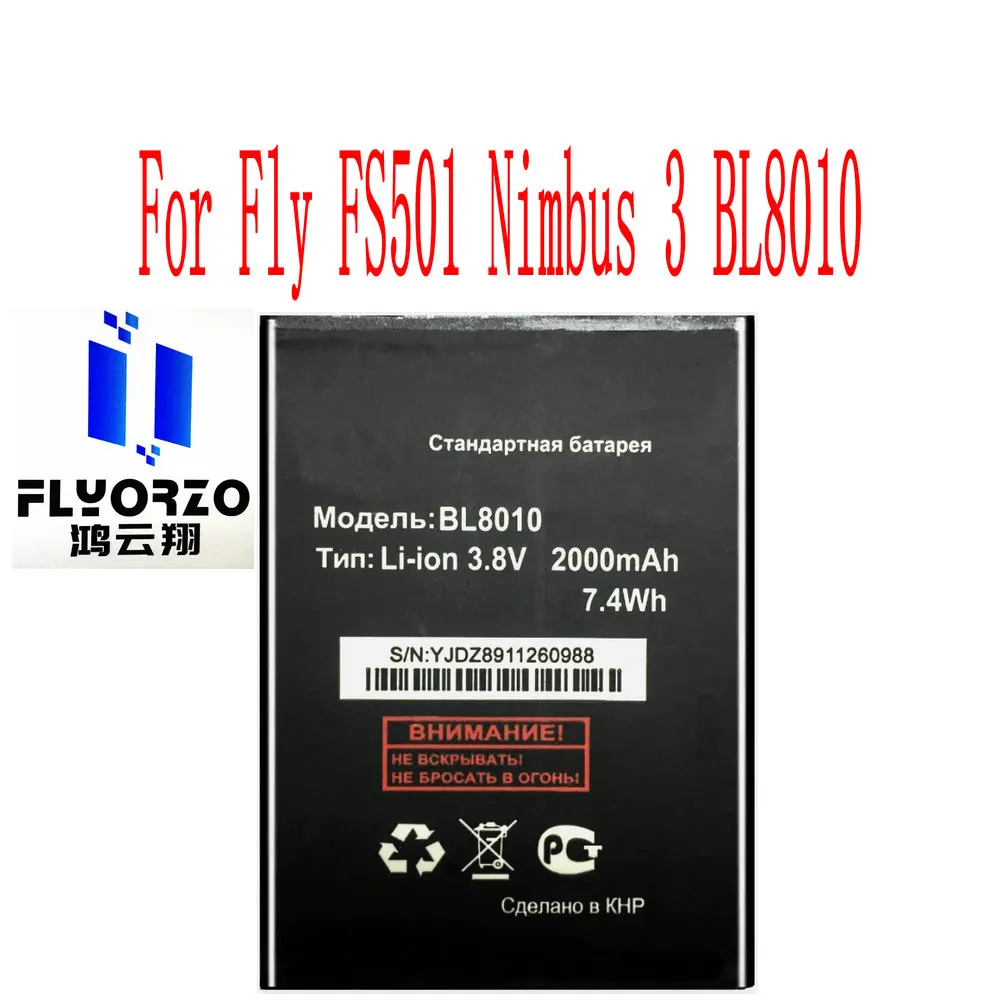 

Brand new High Quality 2000mAh BL8010 Battery For Fly FS501 Nimbus 3 Mobile Phone
