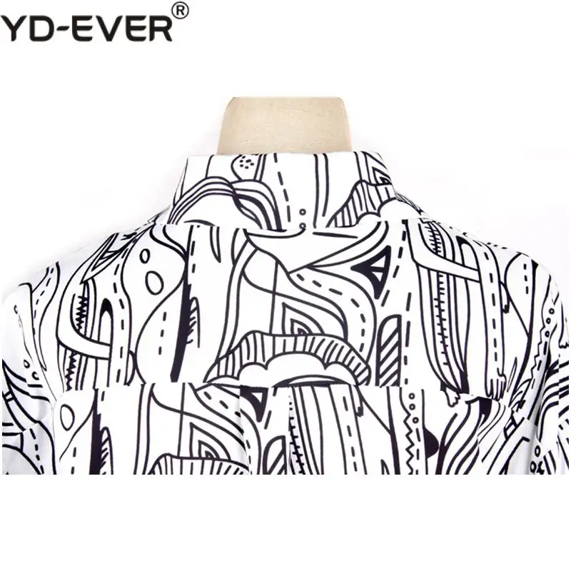 Блузка женская свободного кроя с длинным рукавом и принтом лица | Женская одежда