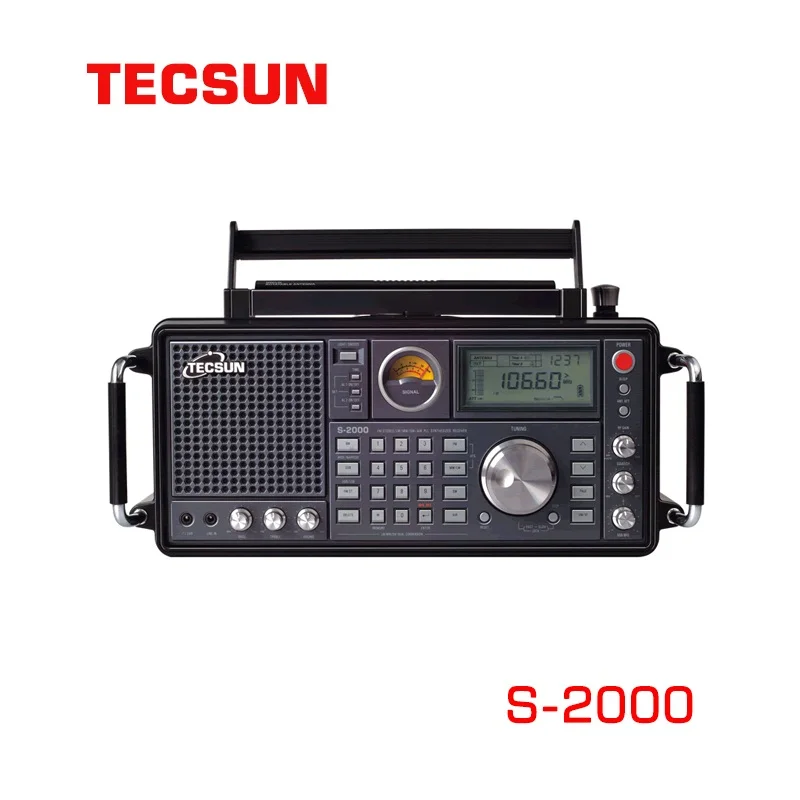 TECSUN-altavoz de escritorio para aficionados, SSB Radio Ham de doble conversión FM/MW/SW/LW, banda de aire, alta sensibilidad y buena selectividad, S-2000