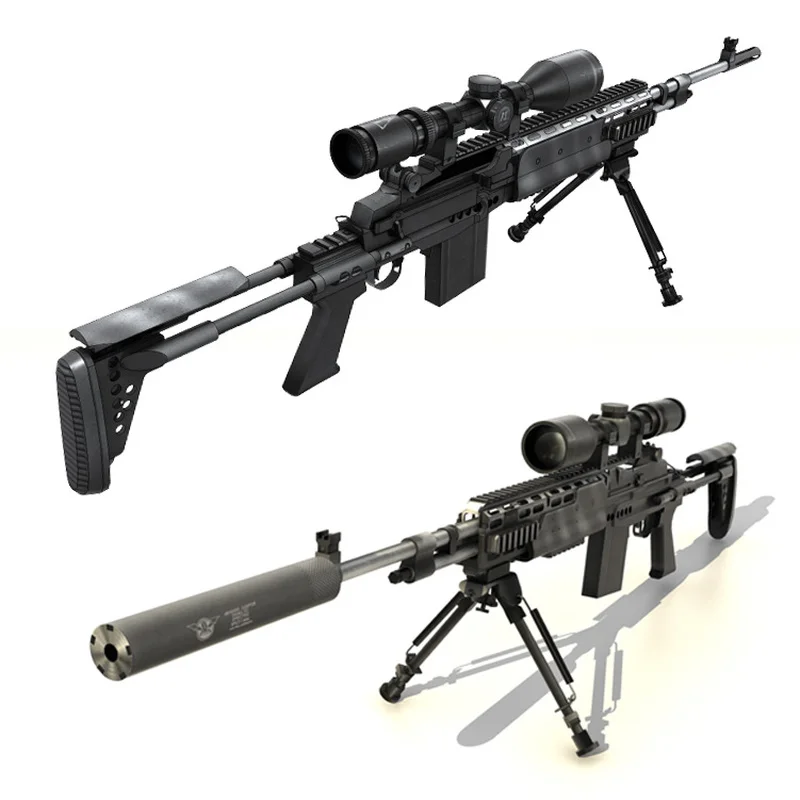 Бумажная модель Масштаб 1:1 оружие M39 EMR боевой пистолет Штурмовая винтовка