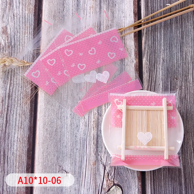 Самоклеящиеся пакеты в виде снежинок 100 шт./лот прозрачные подарочные для печенья