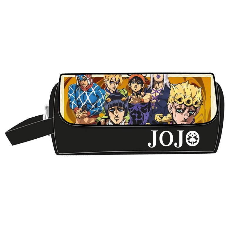 9 JoJo невероятное приключение GIOGIO большой размер, для карандашей сумка для хранения школьных канцелярских аниме органайзер для косметики нейлон макияж мешок монетки - Цвет: 9
