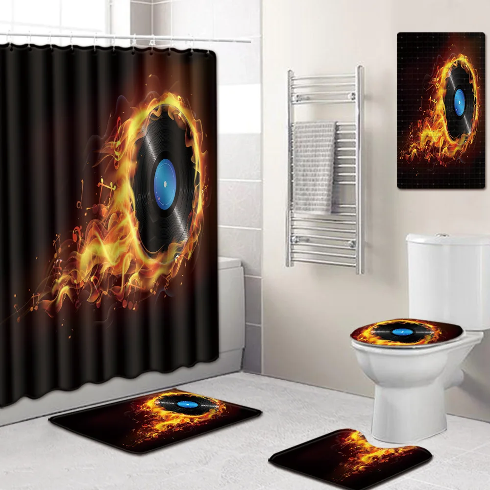 F креативный CD коврик для ванной комнаты 5 шт. рождественские коврики