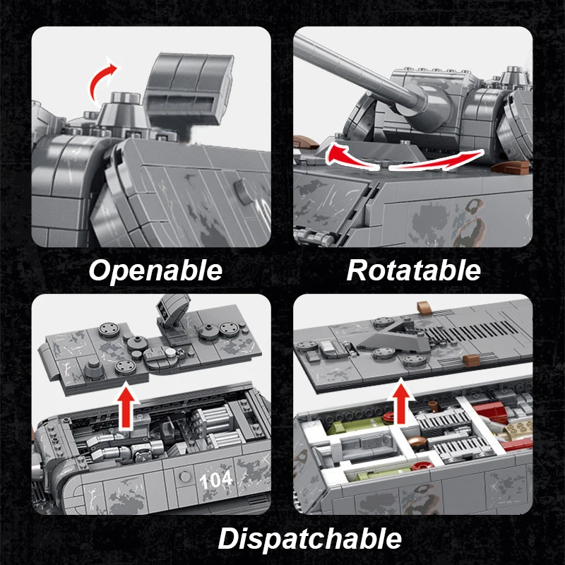 Классический танк VIII Maus MEOA 628009 Германия серия военных танков 2127 шт. | Игрушки и