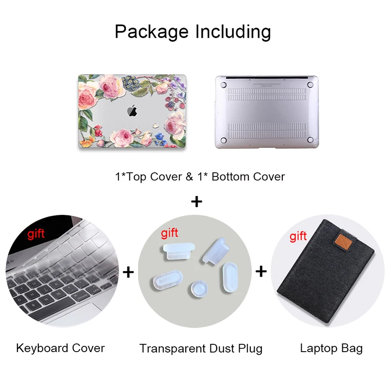MTT чехол с цветами и кристаллами для Macbook Air Pro retina 11, 12, 13, 15, твердый цветочный чехол для mac book Pro 13,3 дюймов, сумка для ноутбука