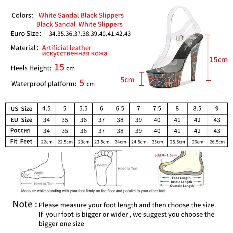 LTARTA 8661 Series 15/17CM Heel 5cm Platform Clear Heels for Women Sapatos De Mujer Shoes Woman Sandals Sandalias LFD | Обувь
