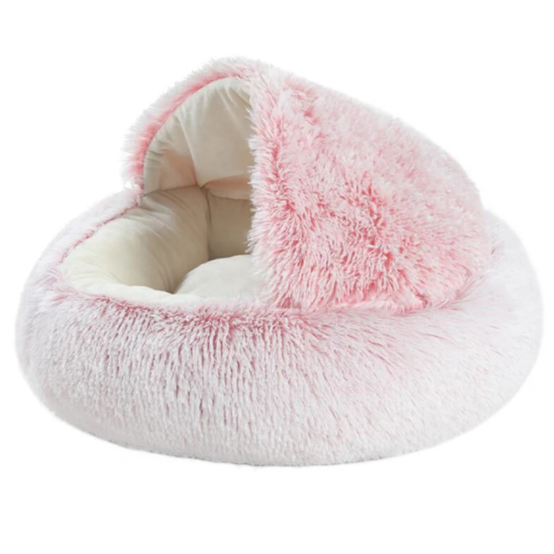 

Plush Round Cat Bed Cat Warm House Soft Best Pet Dog Bed For Small Dogs Cat Nest Pet Bed Cushion Sleeping Sofa