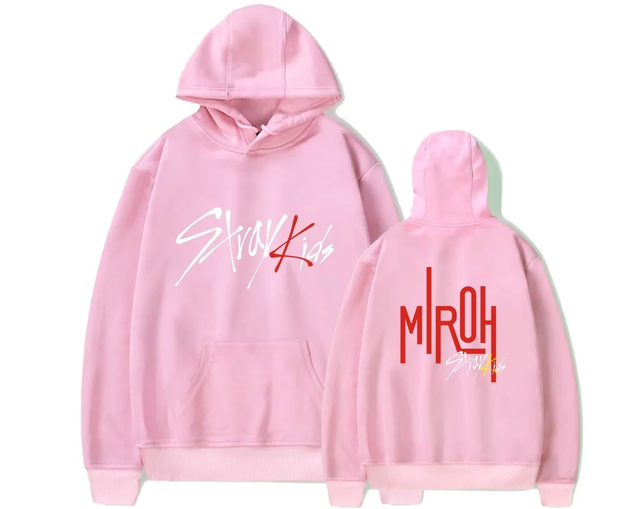 Толстовка с капюшоном Kpop strayKids новинка свитшот карманом круглым вырезом Флисовая