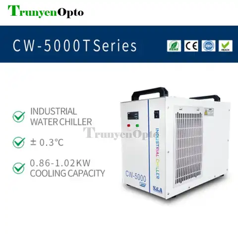 Охладитель лазера СО2 CW-5000T для охлаждения, стеклянная трубка лазера СО2 малой мощности