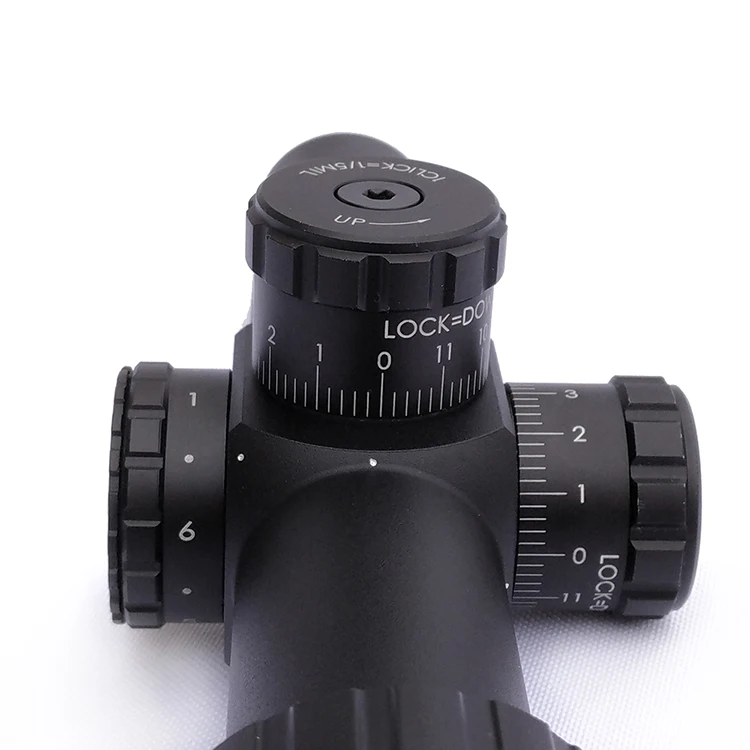 

Triple sealed rifle scope 1.2-6x24 smooth turret down locking optical sights
