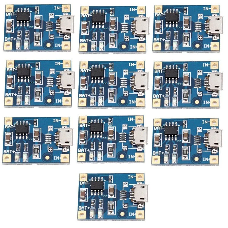 10 шт. TP4056 Micro модуль зарядного устройства USB 5 В 1A 18650 литиевая батарея зарядная